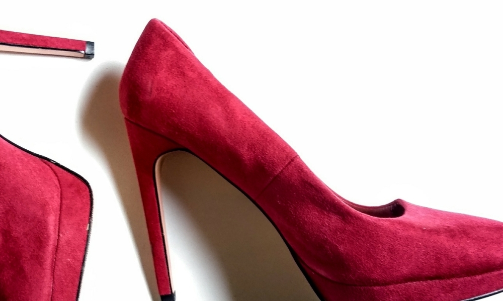 Ruby Red Platform Pumps - Picture 2 of 16